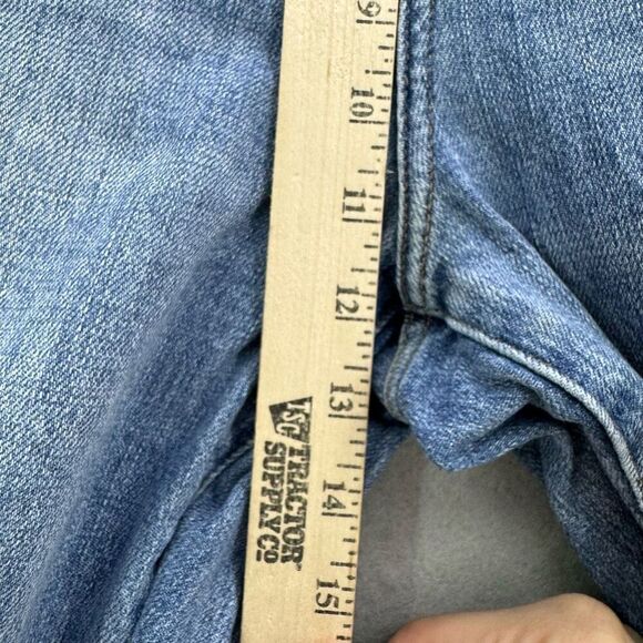 Pistola Womens Medium Wash Blue High-Rise Distressed Straight Jeans Size 31 - Picture 9 of 11